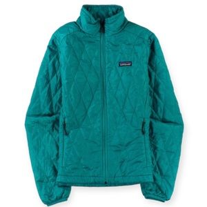 Patagonia Turquoise Blue Nano Puff Jacket Quilted Women's Size Extra Small